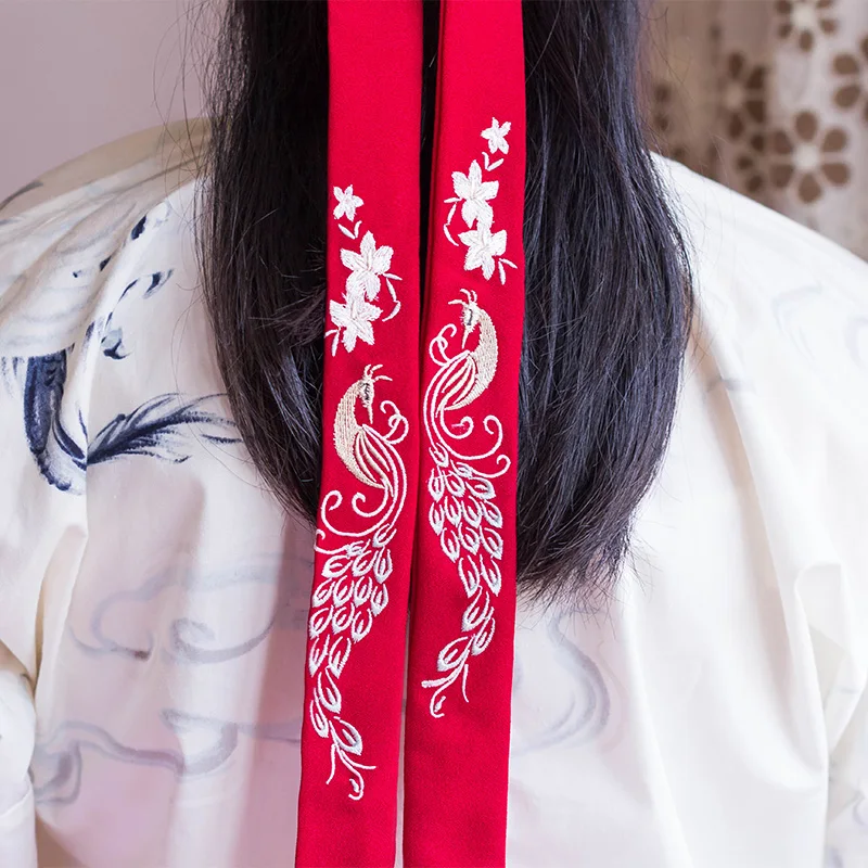 Estilo Bianhua Hanfu bordado de la banda para el cabello Súper de hadas Manzhu Shahua cuerda de pelo de estilo Chino de vestuario accesorios para el cabello femenino 3