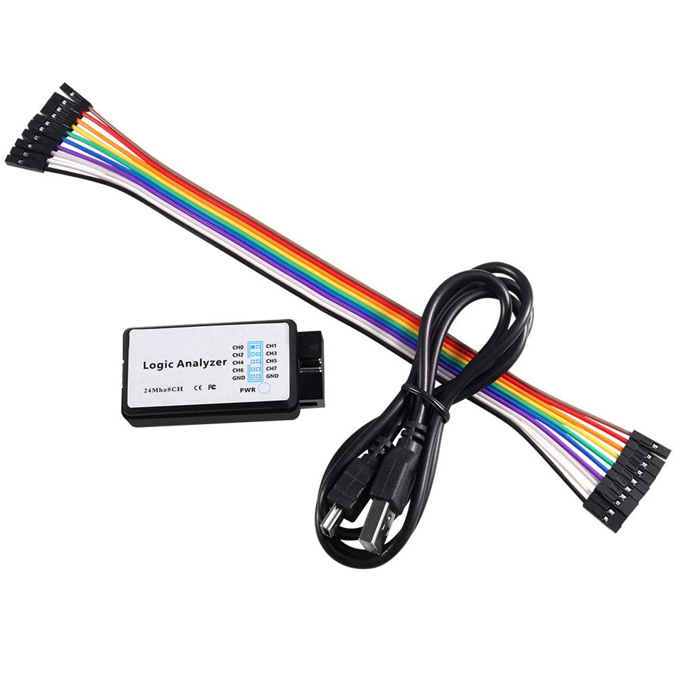 USB 24MHz 8CH 24MHz Analizador lógico del Dispositivo USB Cable Para el BRAZO FPGA M100 3