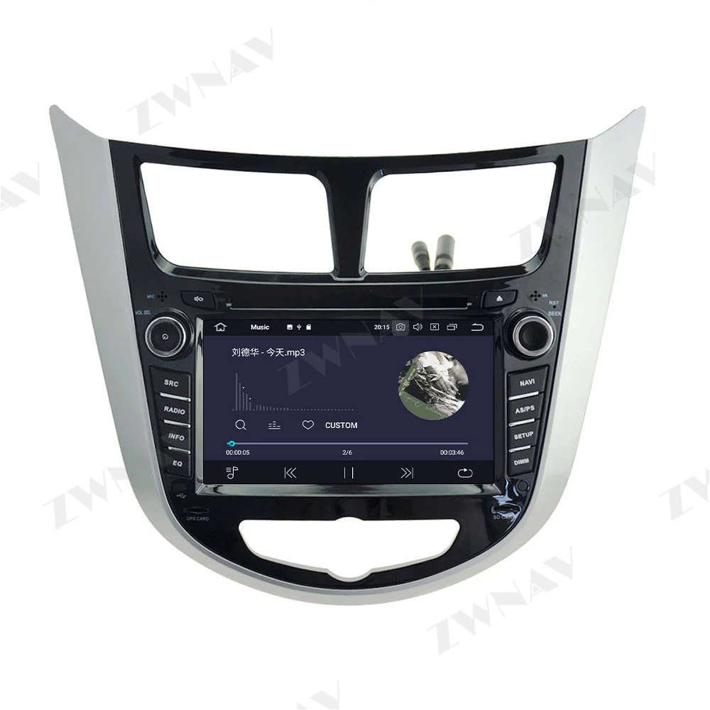 PX6 4G+64GB Android 10.0 Coche Reproductor Multimedia Para Hyundai Verna 2011-2017 coche GPS Navi Radio navi estéreo de la pantalla Táctil de la unidad principal 3