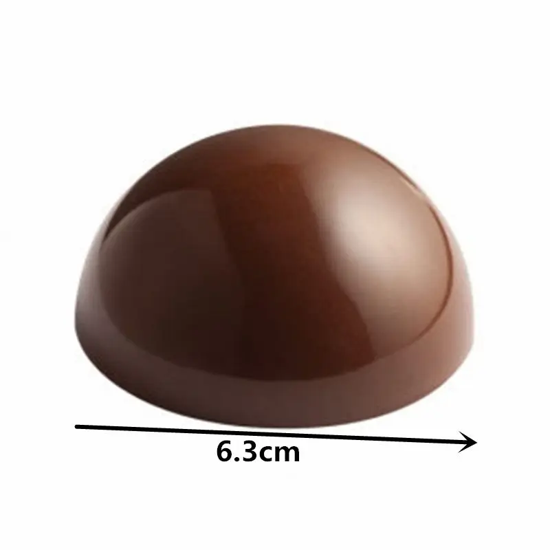 6 Tazas Grandes De La Mitad De La Bola De Chocolate Del Molde De La Bola De Policarbonato Molde De Chocolate Bola Bandeja Del Molde 3