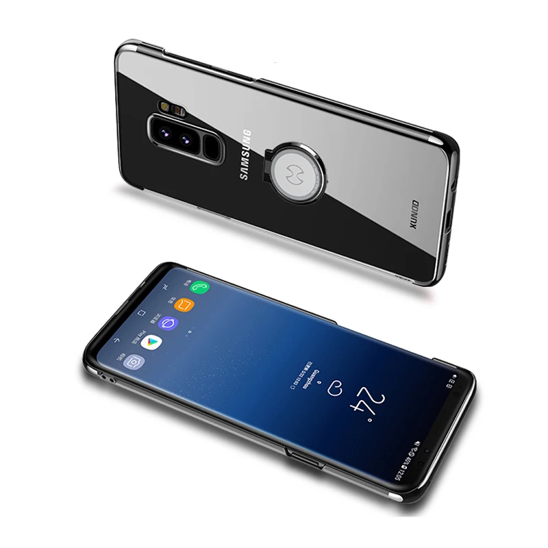 Las Ventas de la Galaxia de Samsung S9 Caso Xundd Duro Transparente de la PC para samsung S9 Plus Caso de Teléfono con imanes de Anillo de Metal Titular de la 3