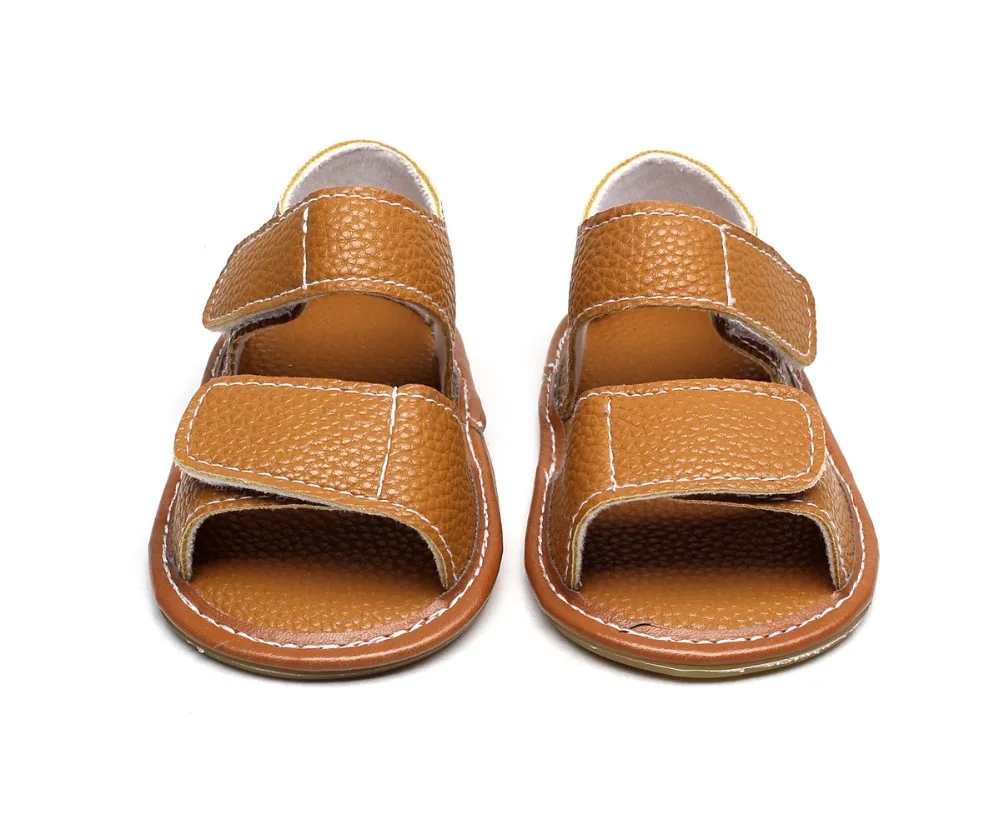 HONGTEYA Nuevo de 8 colores de verano Nueva hecha a mano de cuero de la pu zapatos de bebé niño niños niñas sandalias de suela dura bebé mocasines bebé sandalias 3