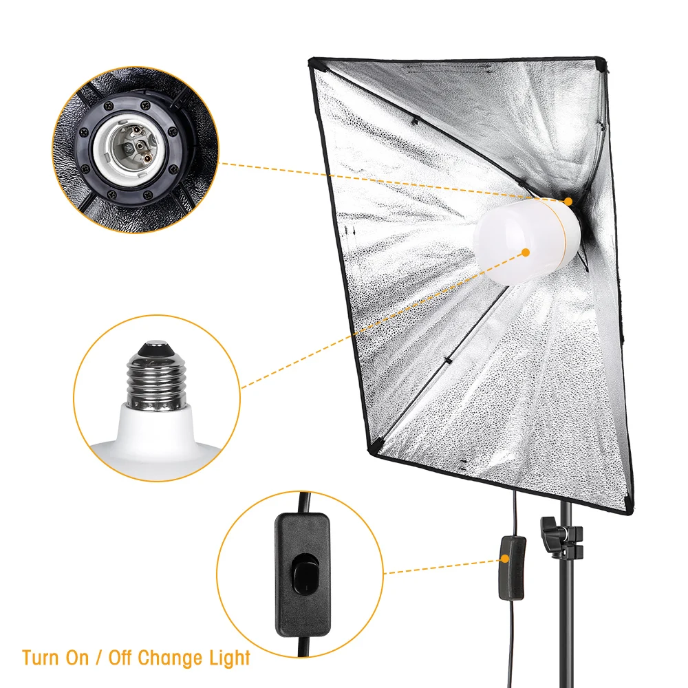 2-la Temperatura de Color de la Fotografía de Iluminación LED Bombillas de Alto brillo 135 Vatios E27 Base Para la fotografía de Foto Video Studio 3