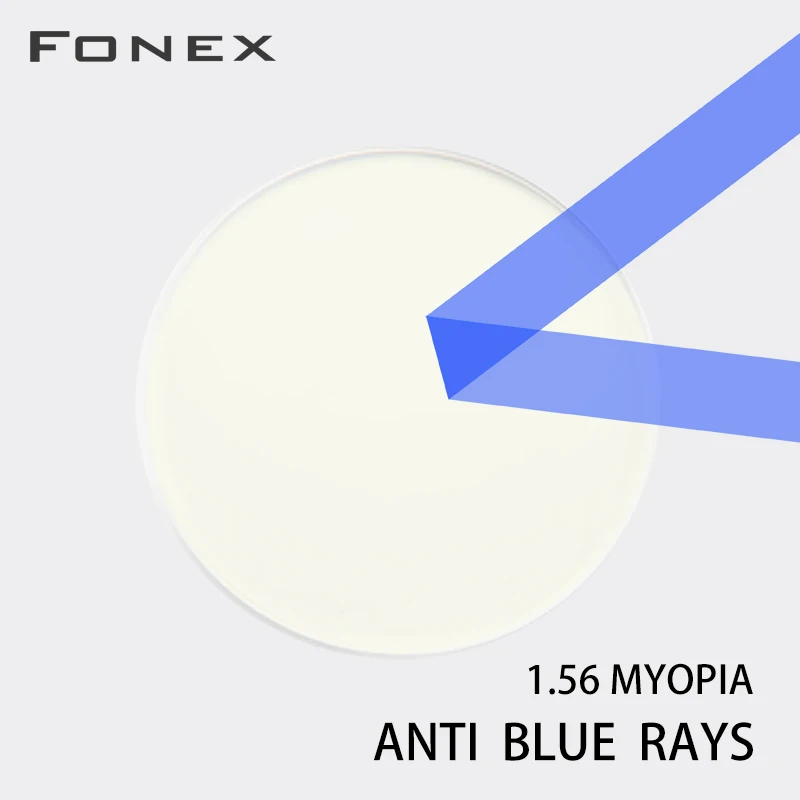 FONEX 1.56 1.61 1.67 (+10.00~-10.00) Anti Luz Azul CR-39 Resina Gafas de Lentes Asféricas de Hipermetropía, la Presbicia Antiblue Lente 3