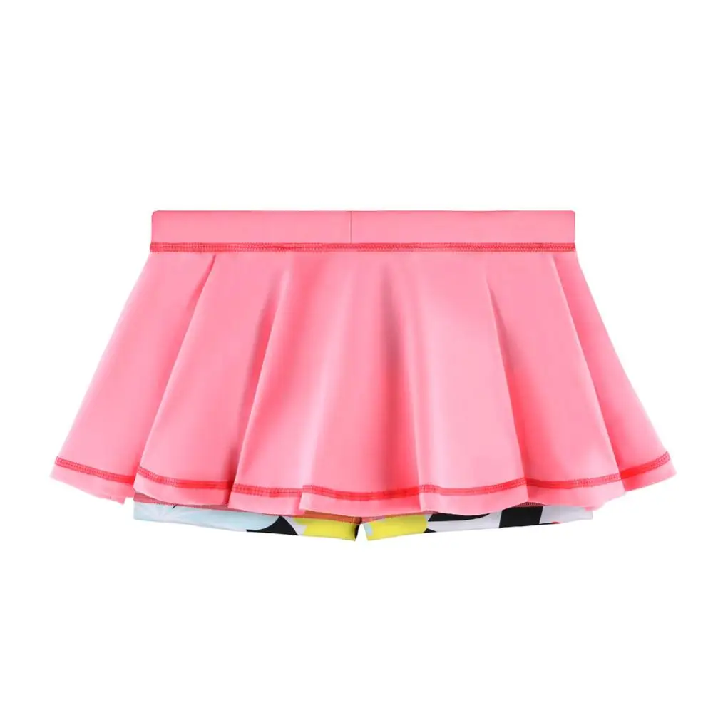 BAOHULU Color Brillante Traje de baño de Niños de las Niñas de Manga Larga traje de baño con Falda de Dos Piezas UPF 50+ de Protección solar de Baño Bikini Trajes de 3