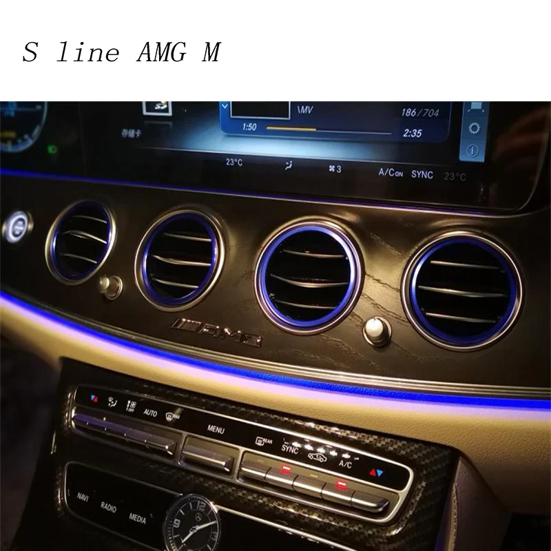 Coche el Centro de Estilo de la Consola de salida de Atrás de la salida de Aire del Panel cubre Pegatinas para Mercedes Benz clase E W213 Interior de Accesorios de Automóviles 3
