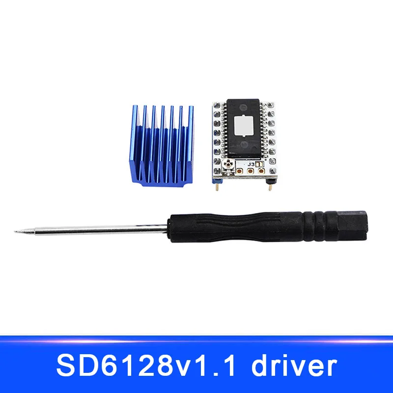 Nueva Caliente 128 Micropasos SD6128 V1.1 Stepstick Módulo de Controlador de Motor paso a Paso con Disipador de calor para la Impresora 3D 3