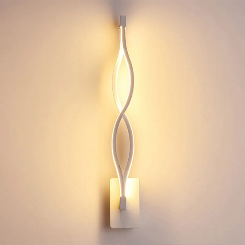 16W LED Moderna lámpara de Pared, Lámpara Aplique de la Pared del Dormitorio de la Mesita de la Lámpara de Iluminación AC85-265V 3
