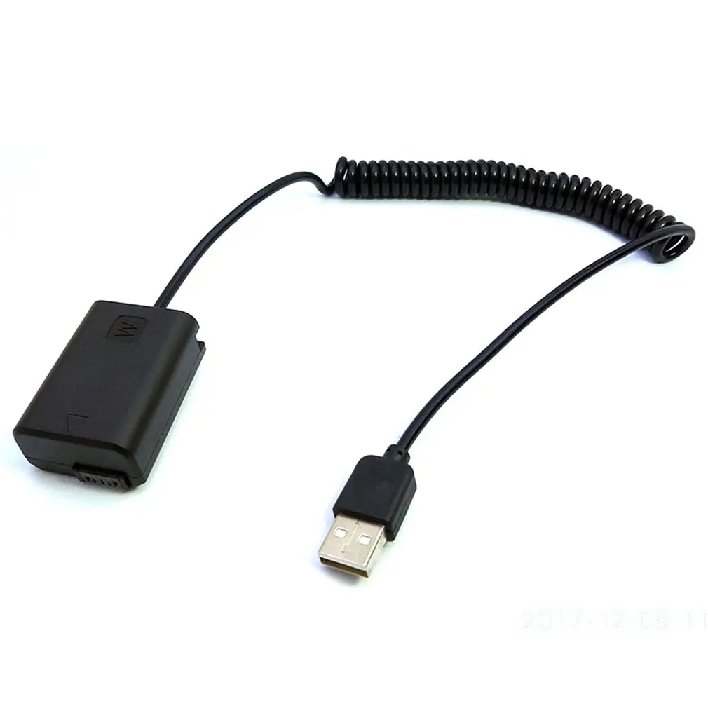 5V 2A-4A AC-PW20 NP-FW50 USB Primavera Cable Adaptador para la Cámara Alpha NEX F3 5R 5T 3N 5N A33 A37 A55 A5000 A6000 A6300 A6500 3