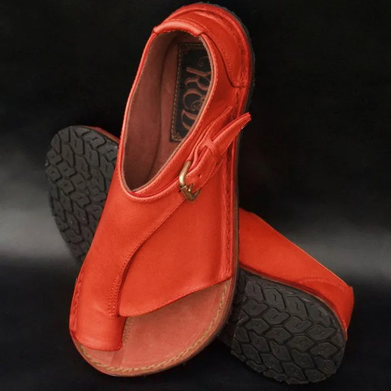 Sfit Las Mujeres Zapatos De Suave Cuero Genuino De Las Mujeres Sandalias De Mujer Sandalias Planas De Mujer Casual De Playa De Verano De Los Zapatos De Hebilla Hembra 3