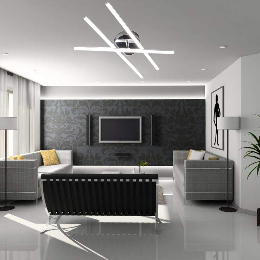 3 Luces de LED de Luz de Techo de la Barra de la Lámpara 18W de Aluminio AC85-265V Moderno Lineal de Diseño para Comedor Dormitorio Sala de estar 2020 Nuevo 3