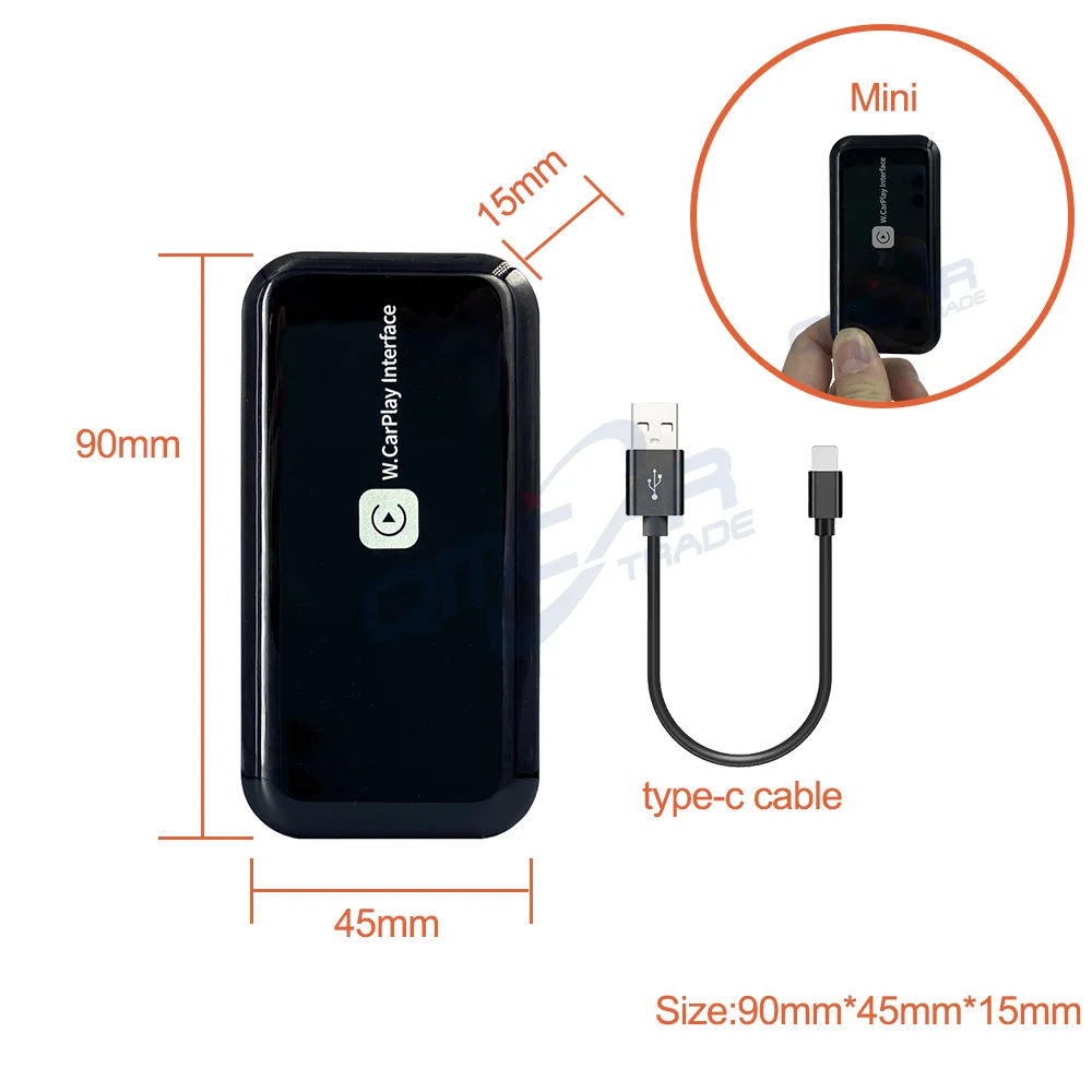5G Inalámbrico Apple Carplay Dongle Mirrorlink Smart Media de Coche de Caja de Juego Adaptador Wifi USB Flash Player Para el iPhone iOS Accesorios 3