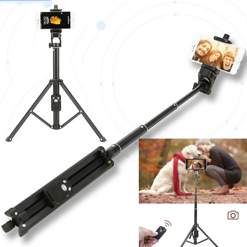Yunteng Bluetooth Disparador Remoto Portátil Manejar Selfie Stick De Mesa Mini Trípode 3