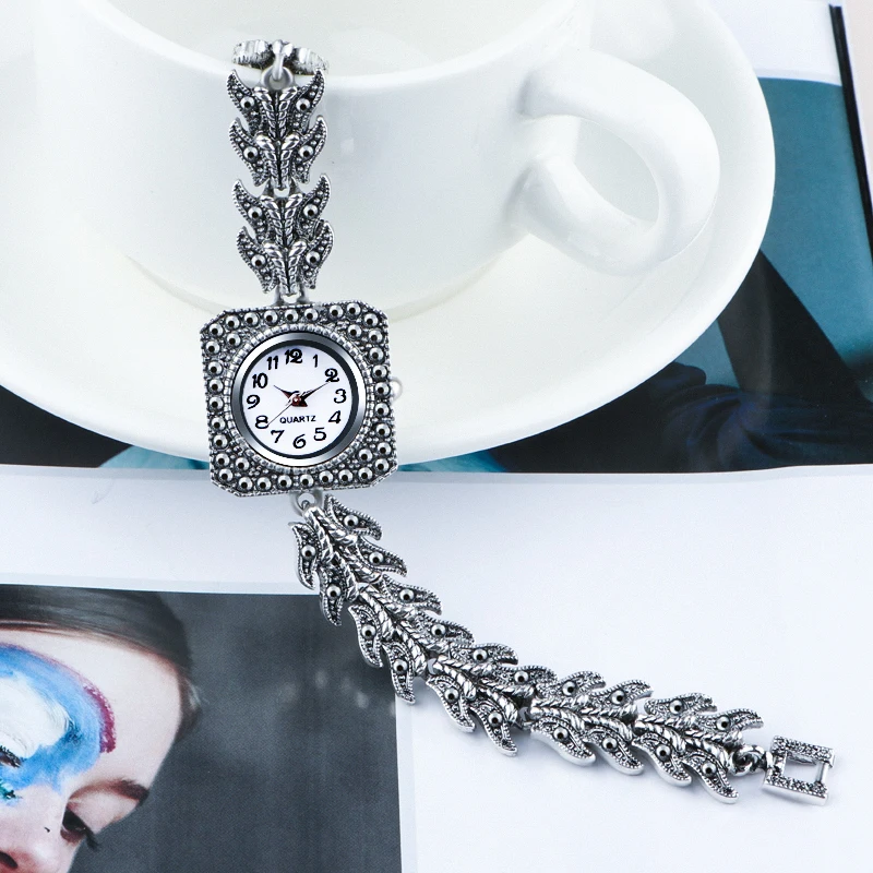 QINGXIYA 2020 Nuevas Señoras de los Relojes de Pulsera Reloj de Vestir de las Mujeres de Diamante de Cristal de Cuarzo Relojes Antiguos de Plata del Reloj de las Mujeres Montre Femme 3