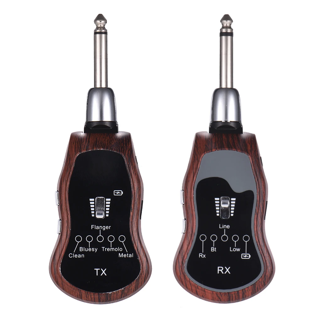 UHF Guitarra Sistema Inalámbrico Transmisor + Receptor de 10 Canales Built-in 5(Efectos de Flanger/Tremolo/Metal) para Guitarra Eléctrica, Bajo 3