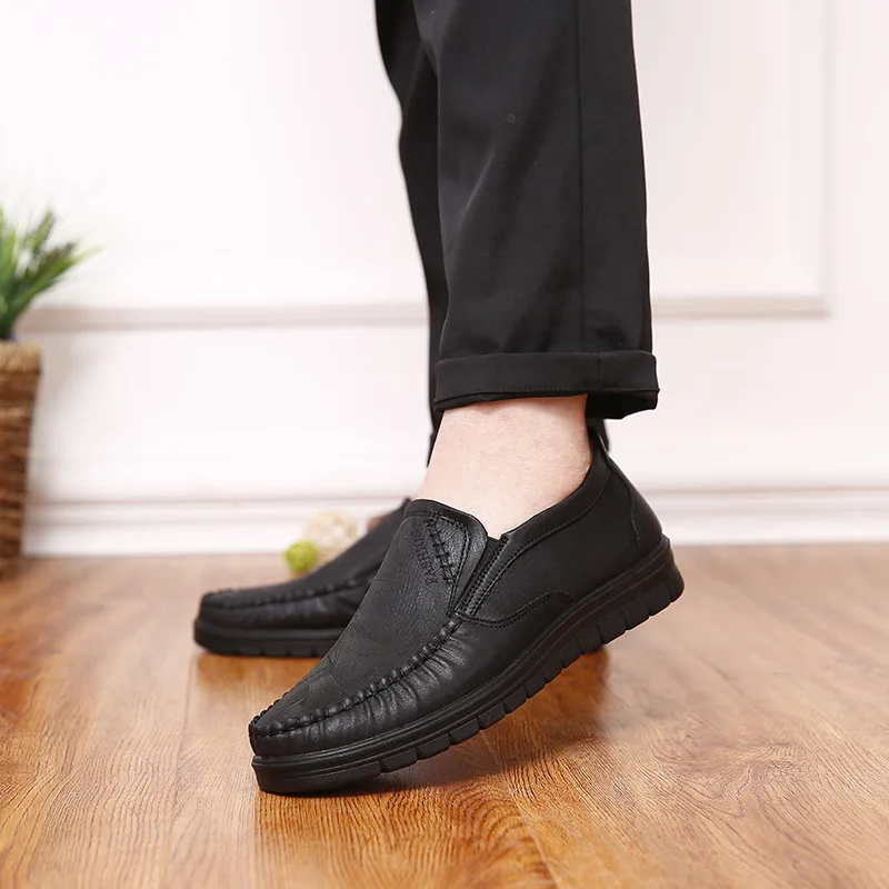 Cómodo De Los Hombres Casual Zapatos Mocasines, Los Zapatos De Los Hombres De Calidad De La División De Los Zapatos De Cuero De Los Hombres Pisos Venta Caliente Mocasines Zapatos Talla Plus 3