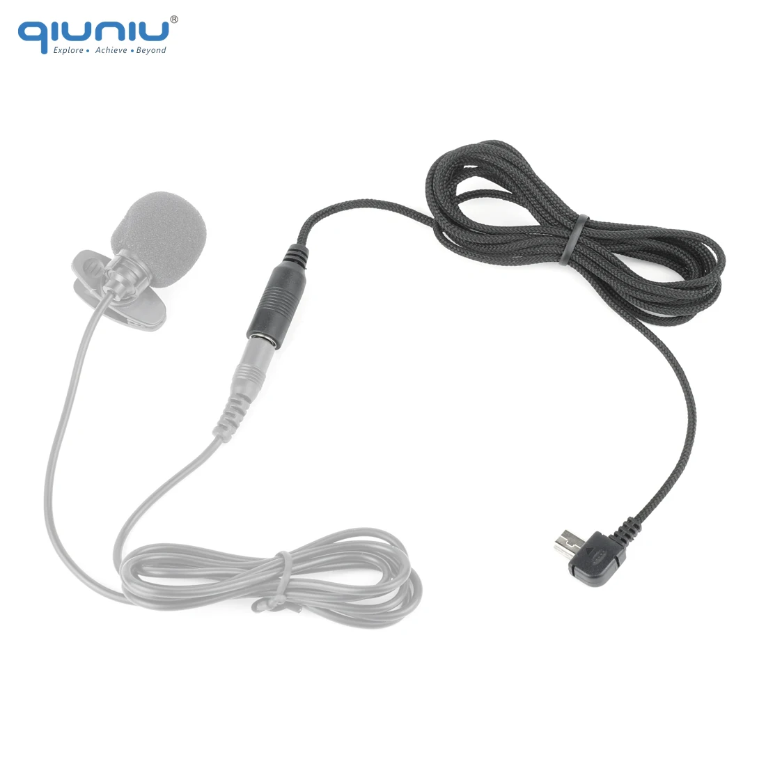 QIUNIU Mini Micrófono USB Adaptador de Micrófono de Cable de Transferencia de 3,5 mm para Micrófono Externo para GoPro Hero 3 3+ 4 para Go Pro Accesorios 3