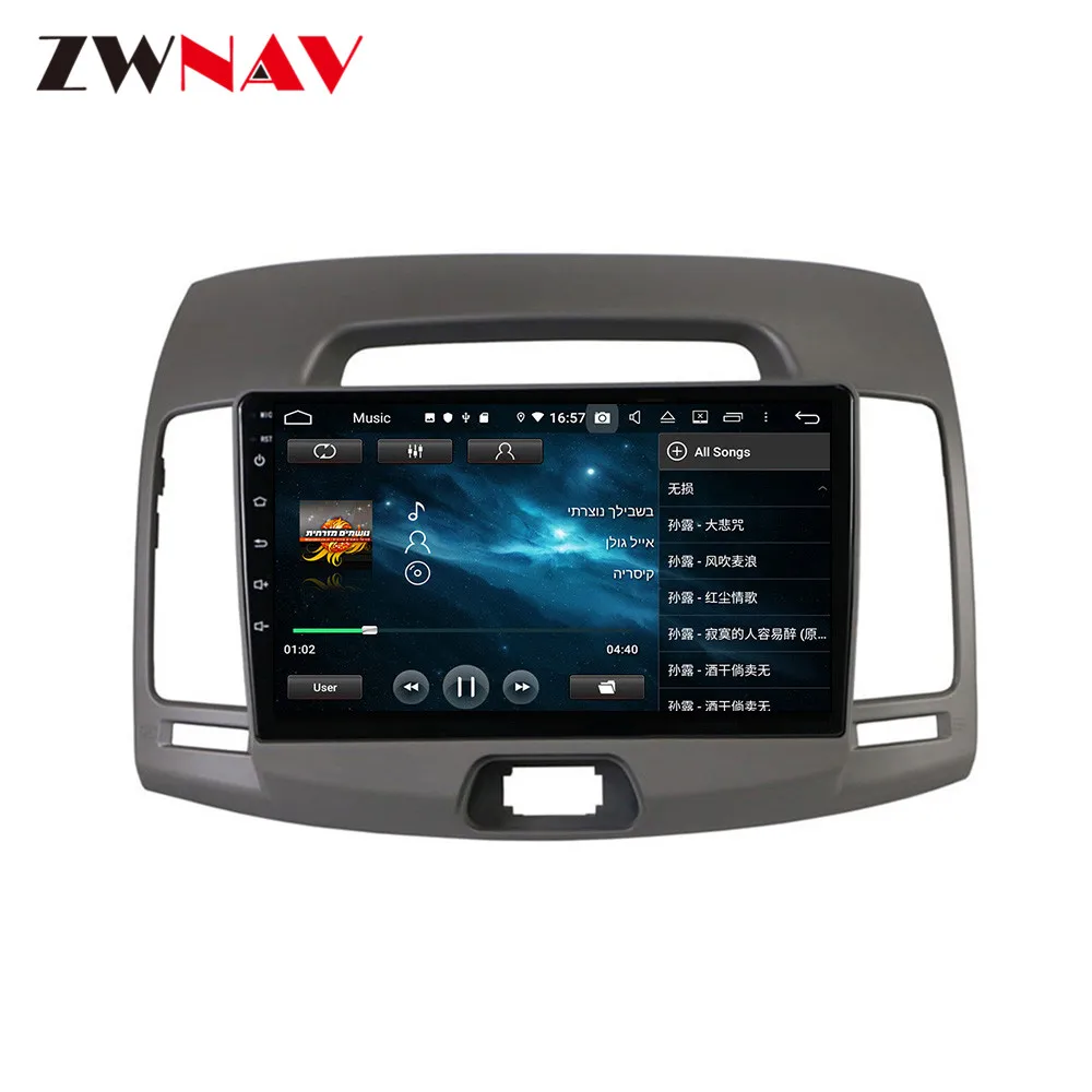 2 din pantalla IPS Android 9.0 Coche reproductor Multimedia Para Hyundai Elantra 2006-2012 car audio radio estéreo GPS navi Wifi jefe de la unidad de 3