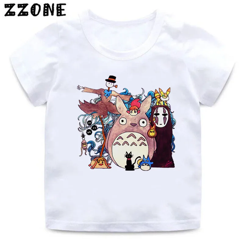 2020 de Verano de Niños del Bebé camiseta de el viaje de chihiro Totoro Amigos de Impresión de Camiseta de los Niños de dibujos animados Divertidos a los Niños de las Niñas Tops Ropa,HKP2418 3