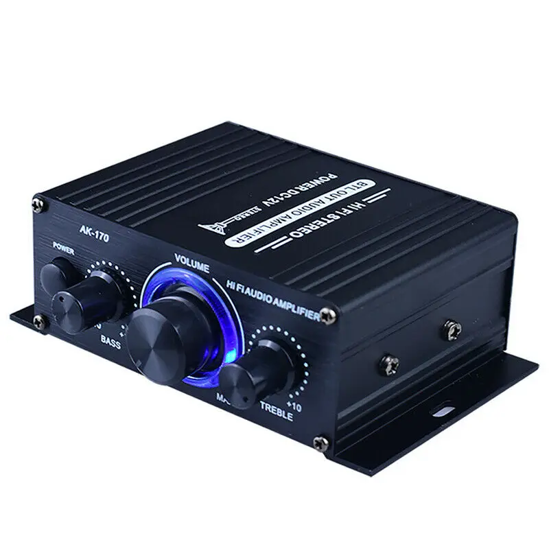 AK170 400W 12V Digital Bluetooth Amplificador de Potencia Estéreo Receptor de Audio Digital de Aplicaciones Para el Hogar USB Reproductor de Música Amplificador de Audio 3