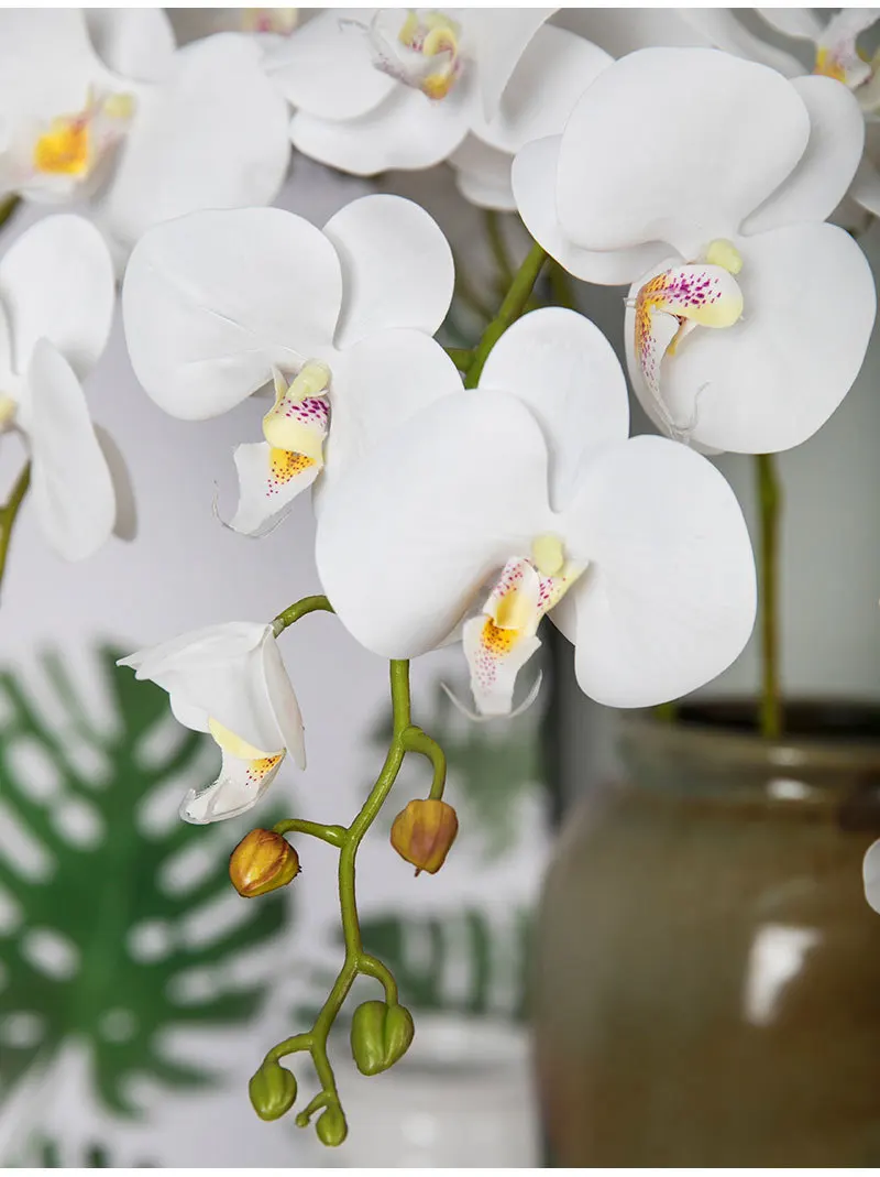108cm 9 de la Cabeza de Látex Orquídea Mariposa de Flores Artificiales Flores de la Boda Falsa Flores de la decoración del hogar piso flores 3