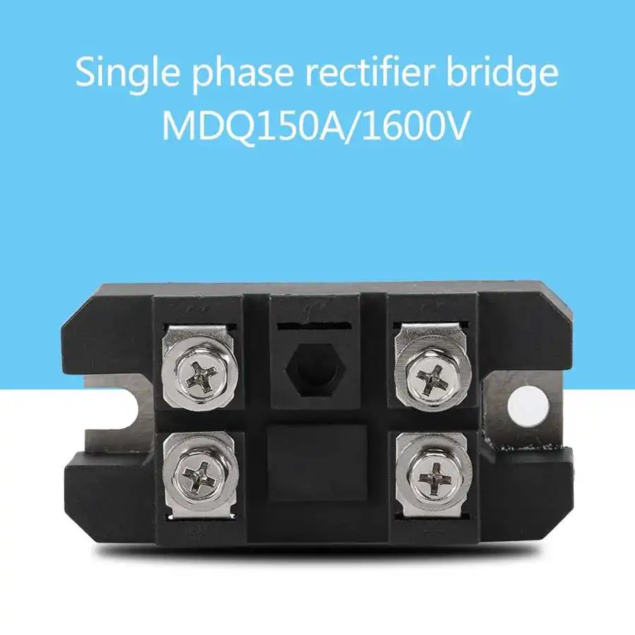1 Pcs 150A-1600V Negro monofásico de Puente de Diodos Rectificador 150A Aplicaciones de Alta Potencia 1600V 3