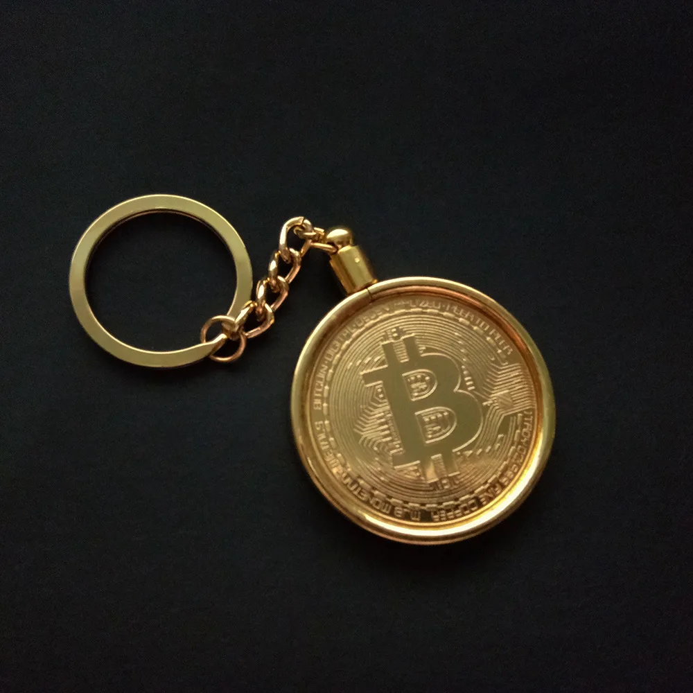 La Decoración del hogar, Decoración de Artesanías No-moneda Bitcoin Anillo Chapado en Oro de Una Moneda BTC Moneda de la Colección de Arte de Regalo Física de la Moneda AP28 3