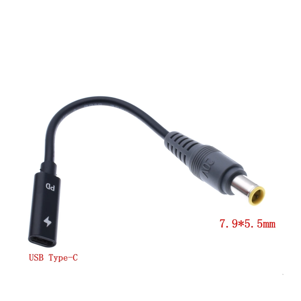 USB 3.1 Tipo C EP Adaptador de Alimentación del Convertidor de Enchufe de CC Conector de Cable de Cable de 5.5x2.5 mm Macho para Asus Adaptador del ordenador Portátil de Toshiba 3