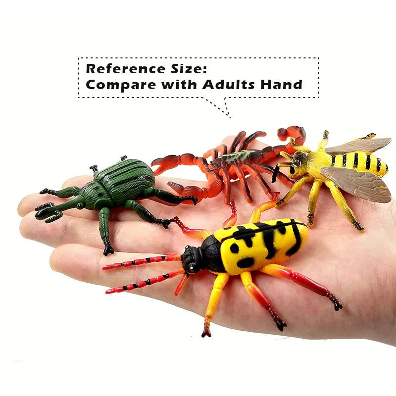 8pcs/Lote de Simulación Escorpión insecto modelo animal Real de acción de la figura del Juego de la decoración del hogar, Regalos Para Niño niña Niños hot toys conjunto de 3
