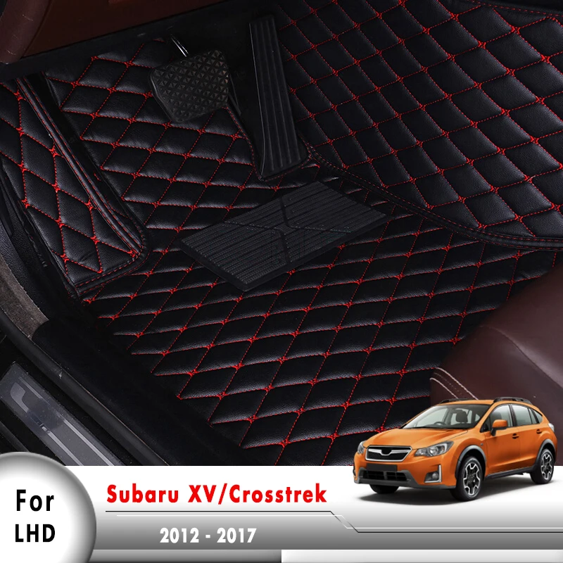 Coche alfombras de Piso Para el Subaru XV 2012 2013 2016 2017 Cuero Alfombras Alfombras Dash Cubre Interiores de Automóviles Accesorios 3