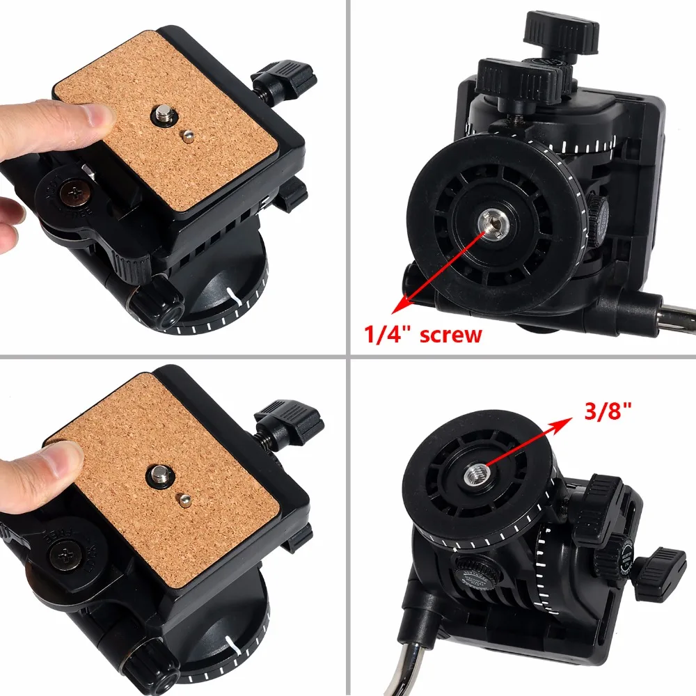 KINGJOY VT-1510 Cabeza de la Cacerola de la Cámara de Vídeo Trípode Acción Fluido de Arrastre para Canon Nikon Sony DSLR Cámara Videocámara de Disparo de la Filmación 3