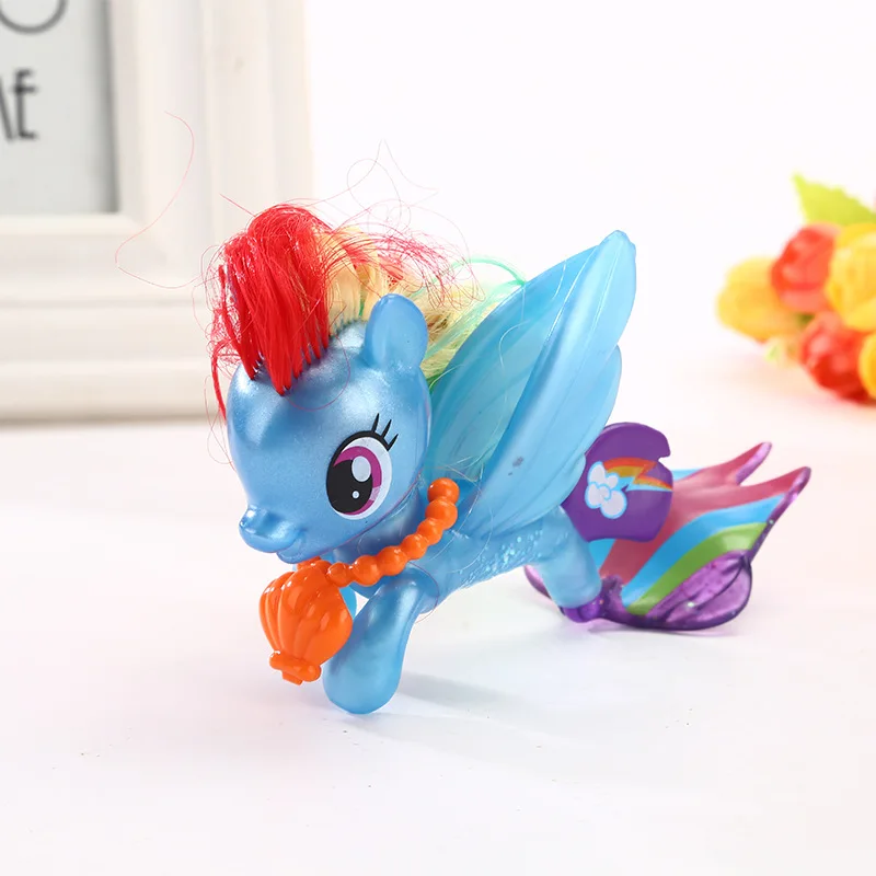 6pcs My Little Pony Juguetes Set de Magia Rainbow Dash Unicornio Rareza Mini Pony PVC Figura de Acción de los Regalos de Cumpleaños de los Juguetes para los Niños M05 3