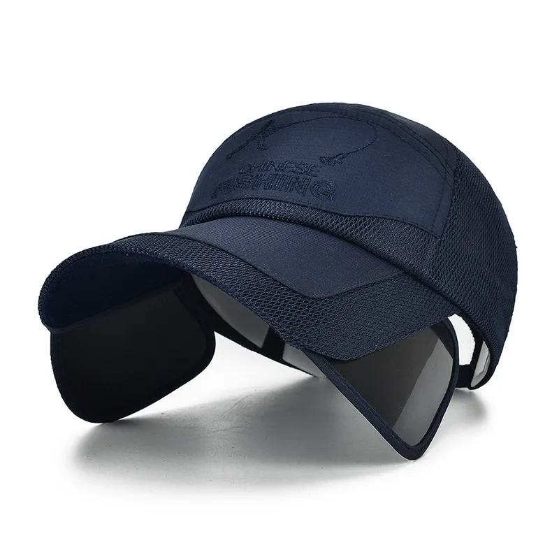 1pcs Nueva Retráctil de la Visera del Sombrero de Mujer de la Playa Sombrero Sombreros de Verano los Hombres de Pesca Senderismo al aire libre UV Protección Tapa de Malla Transpirable 3