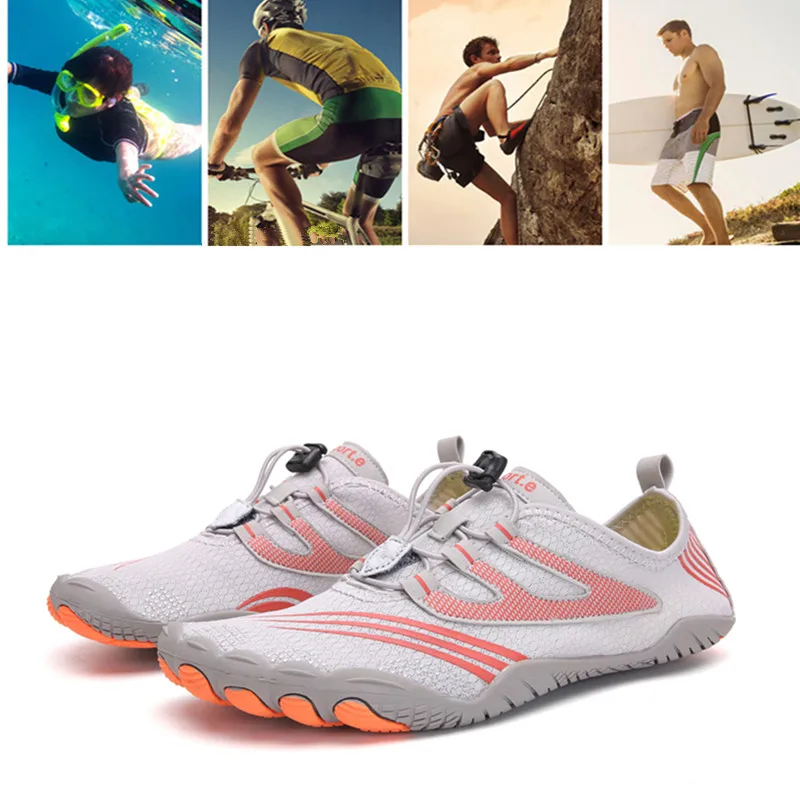 Loekeah Zapatos de Agua de la Playa de las Zapatillas de deporte de secado Rápido Zapatos de Agua Luz Wearproof Suave Base Plana de mal gusto Transpirable de Escalada al aire libre 3