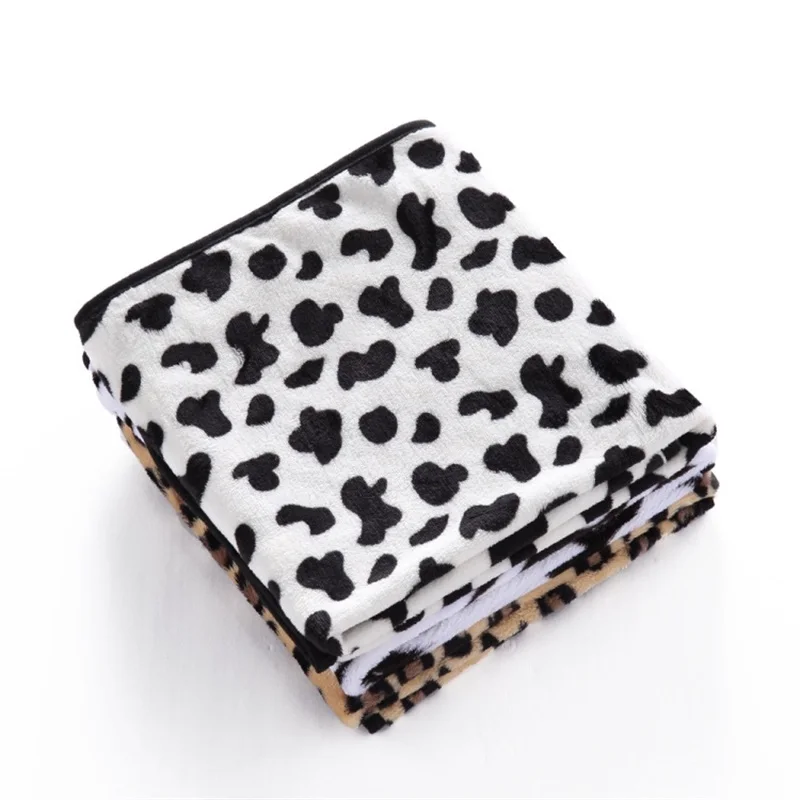 Lavable Leopardo de Color Esponjoso de Franela Manta de Lana para los Gatos Perro Caroset Estera de Dormir de Accesorios para Mascotas 3
