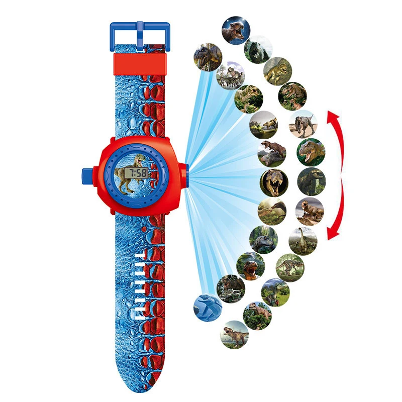 Niños nuevos Relojes de Proyección de dibujos animados Dinosuar Patrón Digital Hijo Reloj Para Niñas y Niños de la Pantalla LED Reloj Relogio 3