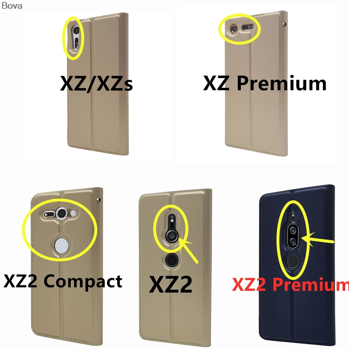 Caso de cartera para Sony Xperia XZ2 Compacto XZ 2 Premium a prueba de caídas veces la caja del Teléfono atracción Magnética Ultra-delgada Mate Toque 3