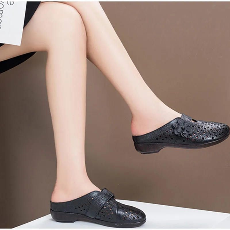 TIMETANG 2020New Mujer Zapatillas de las Señoras de la PU de Flores de Corte de la Plataforma Pisos Zapatos de Mujer Cómodos de Moda Casual Zapatillas Mujer 3