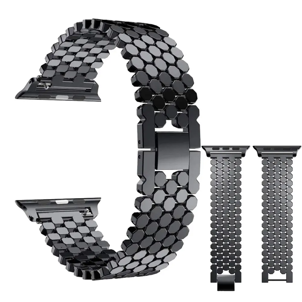 Banda de acero inoxidable para el Apple Watch de la Serie 6 se 5 4 3 2 1 38 MM 42 MM Correa de Repuesto Para el iwatch de 40 mm, de 44 mm de milanesa Accesorios 3