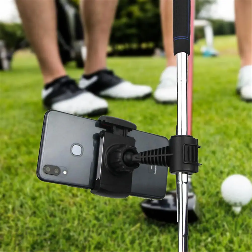 ABS Teléfono Celular Clip de soporte Soporte Soporte Para la Alineación de Palo de Accesorios de Golf Swing de Golf Teléfono Registro Rack de soporte Ayudas de Formación 3