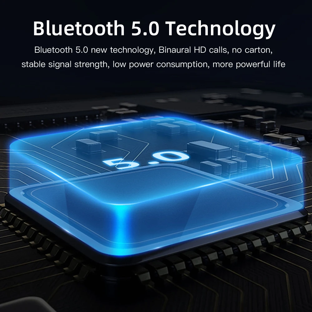 Mini Auricular Bluetooth 5.0+EDR Con dos micrófonos de los Deportes de la prenda Impermeable 3D Auriculares Estéreo de Auto Emparejamiento del Auricular TWS Inalámbrico de Auriculares 3