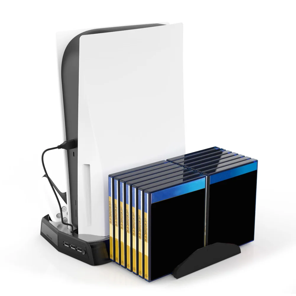 Hogar Vertical de Refrigeración Stand Equipo Conjunto de Piezas de Seguridad para PS5 /Edición Digital de Carga de la Estación de DualSense 3