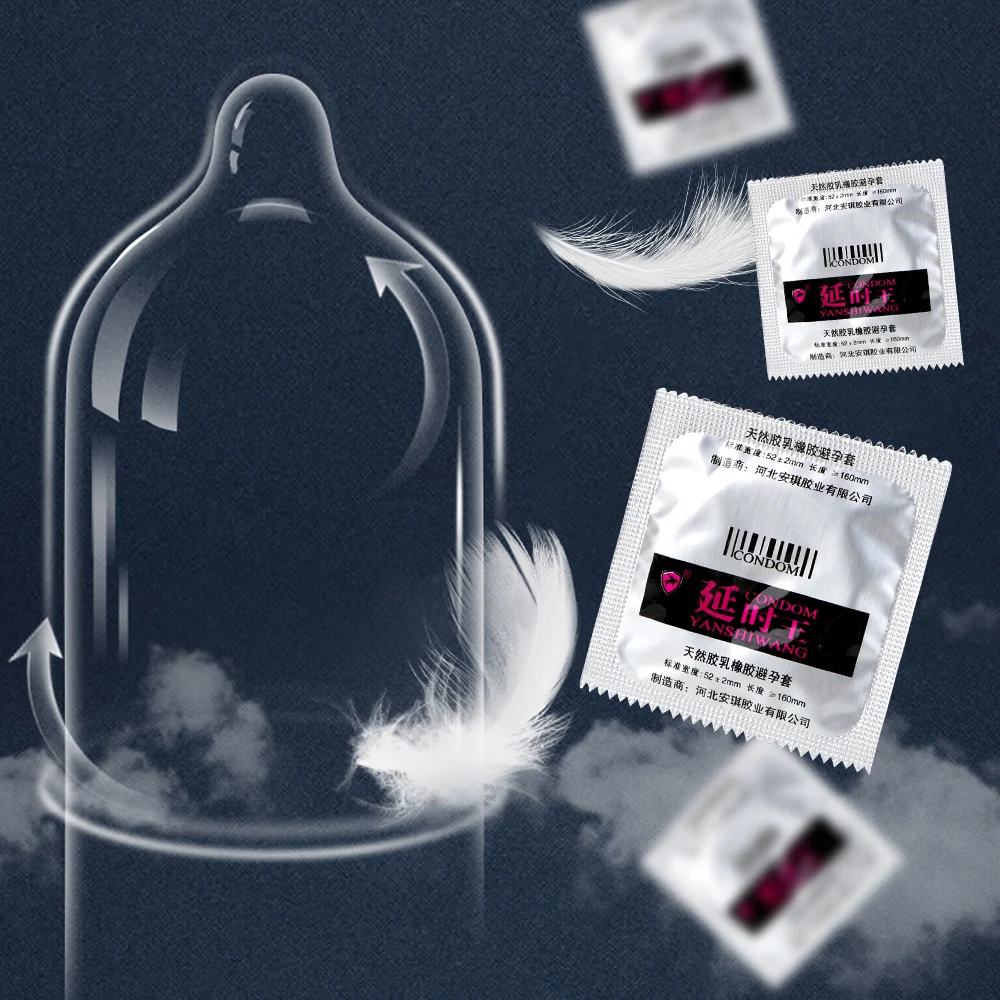 IKOKY 12 Piezas/Caja Super Retrasar la Eyaculación de Látex Natural del Sexo de los Productos de Anillos de Pene Pico de Condones Ultra Delgados de los Juguetes Sexuales Para Hombres 3
