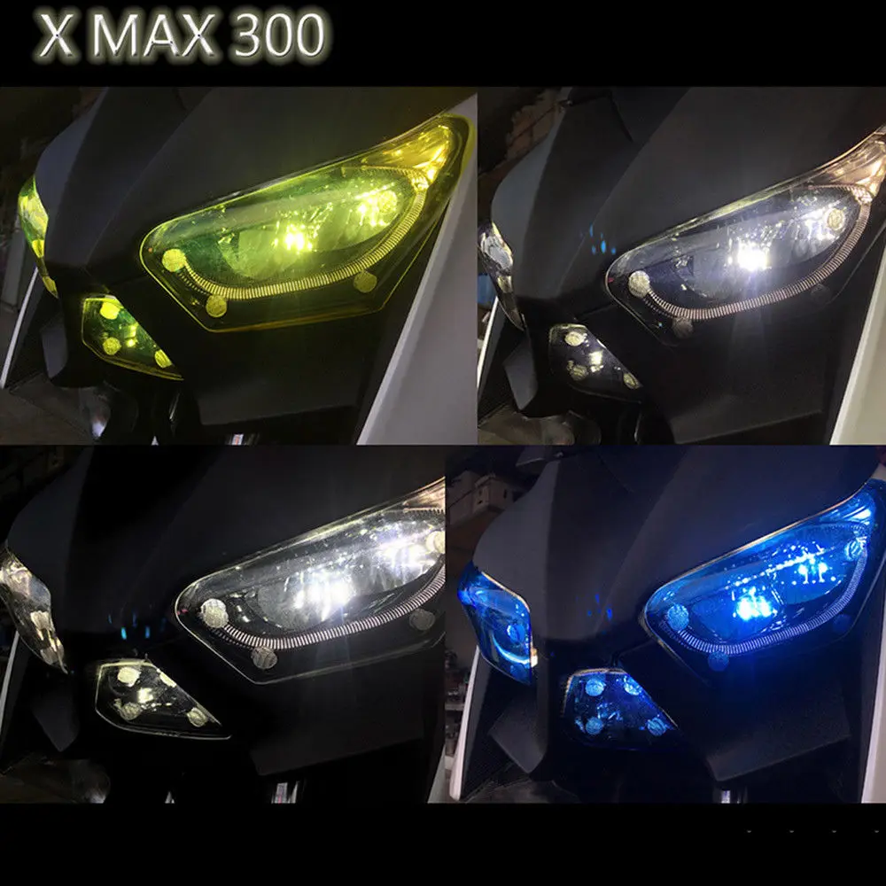 Acrílico de Faro Delantero de protección de la lente de la pantalla Cubierta de la lente para 2017 2018 Yamaha Xmax 300 X-max 250 XMAX300 XMAX250 accesorios 3