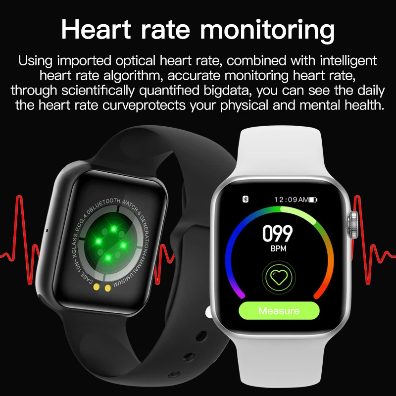 IWO T500+ Reloj Inteligente de 1.75 pulgadas de alta definición Completa de la Pantalla Táctil Smartwatch de la Frecuencia Cardíaca el Sueño de la Muñeca del Monitor IWO 12 PK T600 T900 w26 3