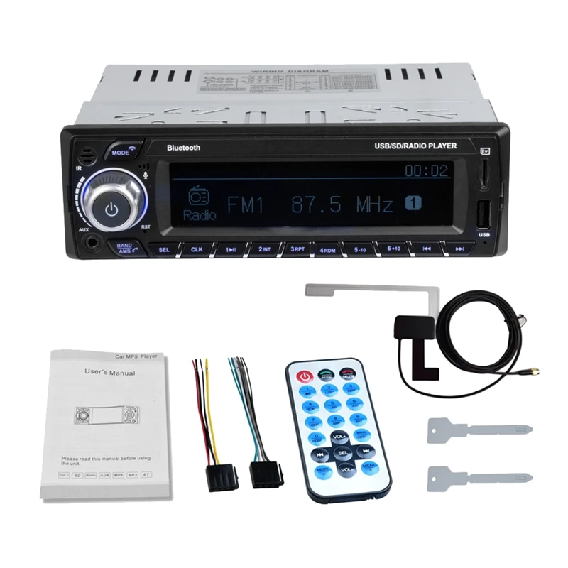 DAB+ Autoradio 1 Din Coche de Radio RDS manos libres MP3/SD/MMC Dab+, FM, USB LCD Sn Digital o equipo Estéreo del Coche de Bluetooth de la Tarjeta del TF 3