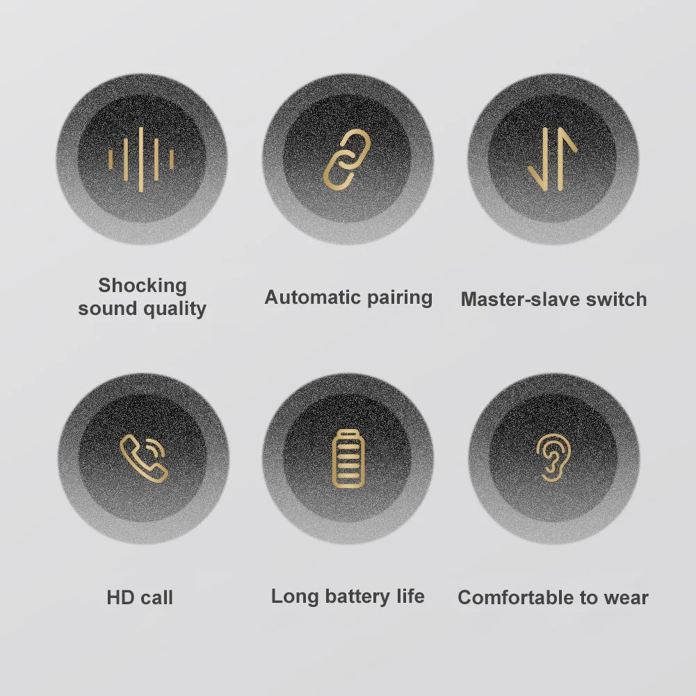 M8 TWS Bluetooth Auriculares Auriculares Inalámbricos de 2200mAh de Caja de Carga de los Deportes de la prenda Impermeable de la pantalla Digital Auriculares Auriculares Con Micrófono 3
