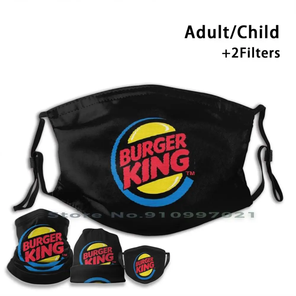 Burger King Reutilizables Boca Mascarilla Con Filtros Para Niño Adulto Burger King Burger King Logotipo De Rey Y Reina Macdo Macdonald 3