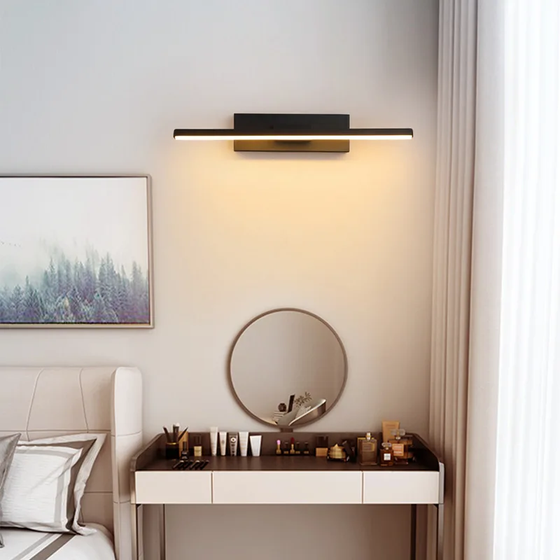 Nuevo LED de pared de luz de la personalidad dormitorio lámpara de la mesita Nórdico moderno minimalista creativo de la escalera del pasillo de la sala de estar giran lámpara de pared 3