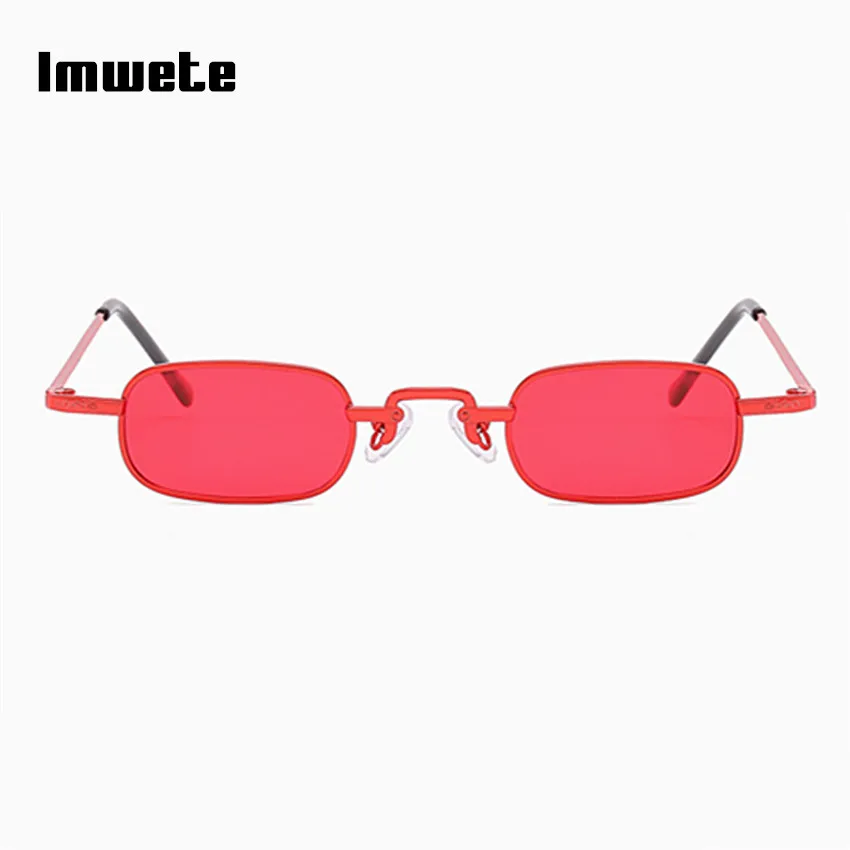Imwete Steampunk Gafas de Gafas de sol de las Mujeres de los Hombres de la Vendimia Pequeño Rectángulo de la Plaza de Gafas de Sol Rojo Gafas de Marca Punk UV400 3
